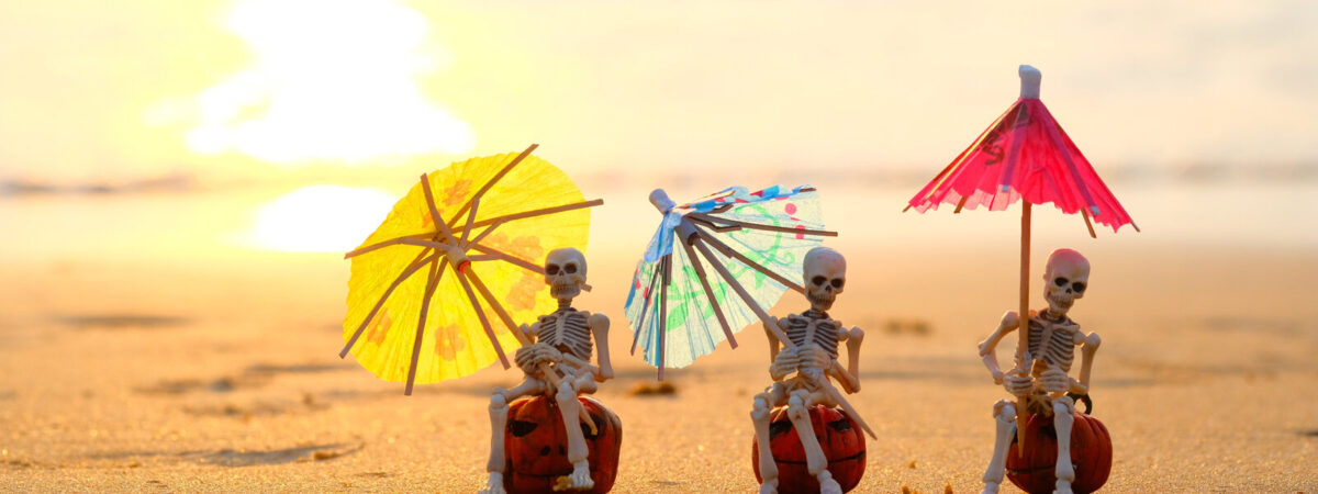 toy skeletons on Atlantic Beach