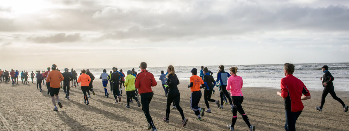 marathon runners on Atlantic Beach