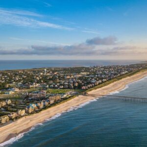 aerial photo of the outer banks